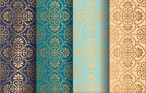 Фон, золото, узор, текстура, орнамент, pattern, seamless, Art Deco
