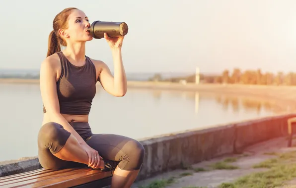 Картинка water, female, fitness