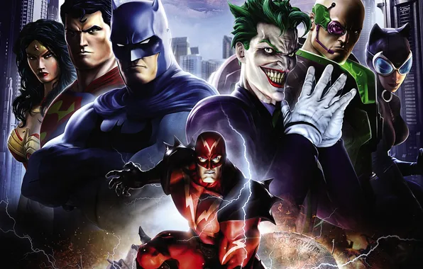 Картинка Wonder Woman, Batman, Joker, Superman, Lex Luthor, Catwoman, DC Universe Online