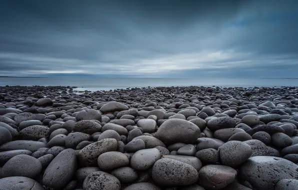 Море, пейзаж, камни, берег