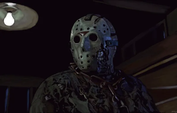 Маска, арт, Friday the 13th, Jason Voorhees