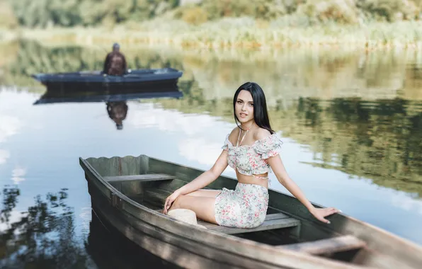 Лодка, Нина, фотосессия, Александр Чорный