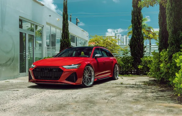 Картинка Audi, RED, Avant, RS6, VAG