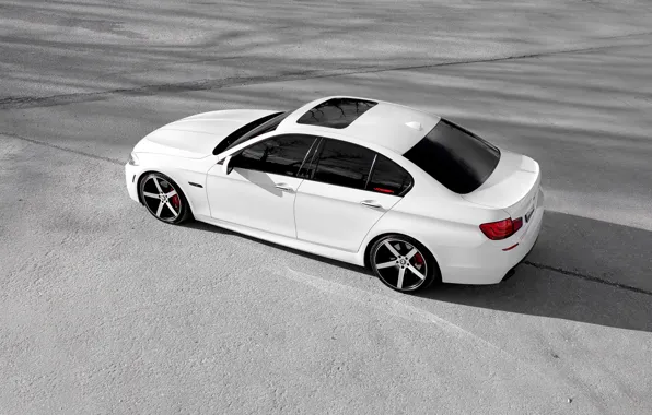 Картинка wheels, F10, Vossen, 5 Series, BMW, white