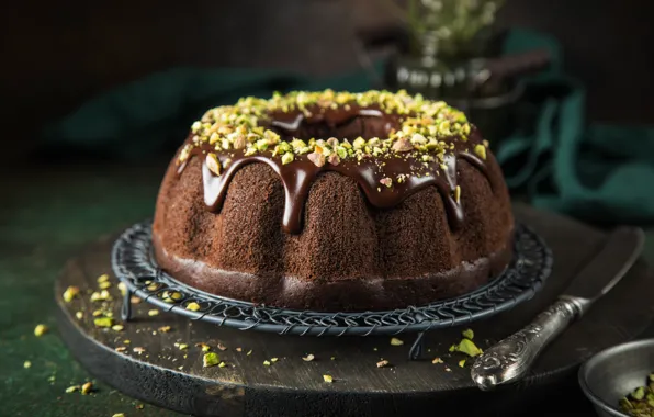 Торт, орехи, сладкое, шоколадный, шоколадная глазурь