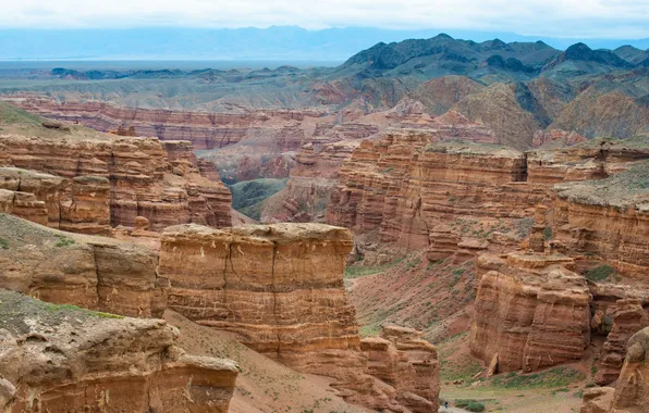 Earth, asia, canyon, kazakhstan, formation, geology, charyn, geological layers
