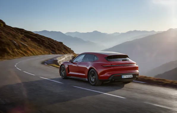 Porsche, Mountain, Taycan