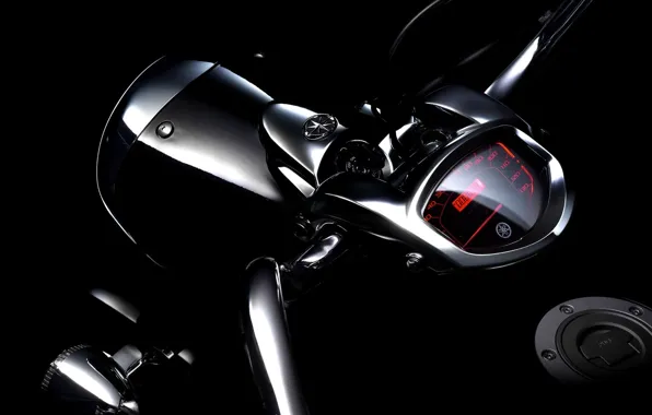 Фон, чёрный, мотоцикл, Yamaha, XVS1300A, круизер, Midnight Star
