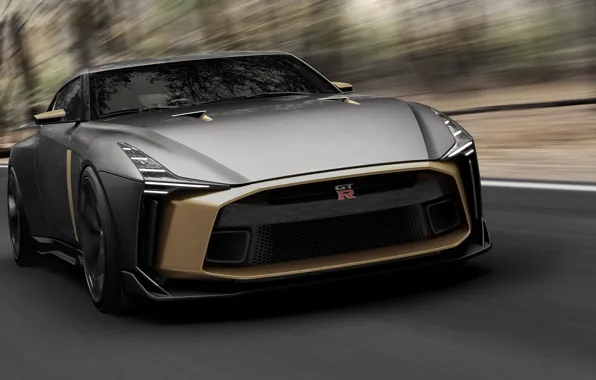 Concept, скорость, Nissan, вид спереди, 2018, ItalDesign, GT-R50