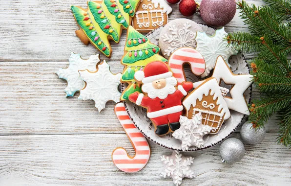 Украшения, Новый Год, Рождество, christmas, wood, merry, cookies, decoration