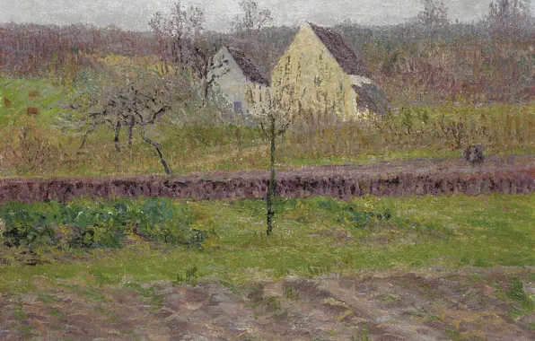 Пейзаж, картина, Гюстав Луазо, Gustave Loiseau, Сад Осенью
