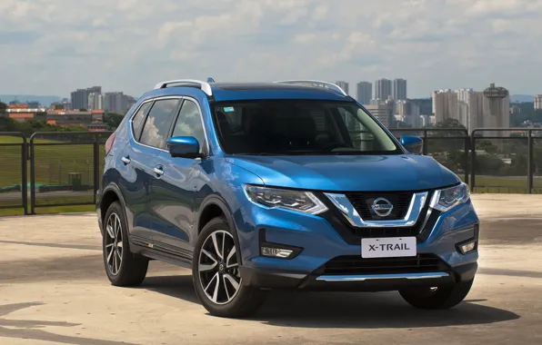 Авто, синий, Nissan, Hybrid, X-Trail