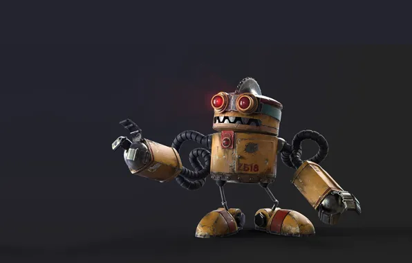Картинка фантастика, робот, арт, детская, Pablo Munoz Gomez, ZBrush 2018 Roboto