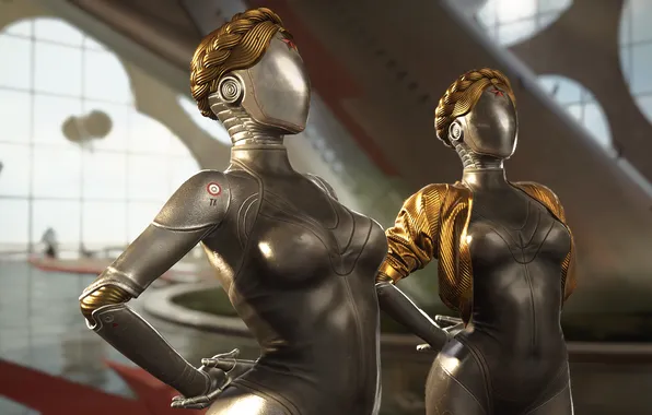 Роботы, Robots, Twins, Близняшки, Балерины, Atomic Heart, Левая, Правая
