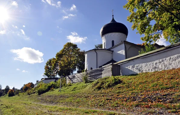 Картинка осень, Псков, Мирожский монастырь