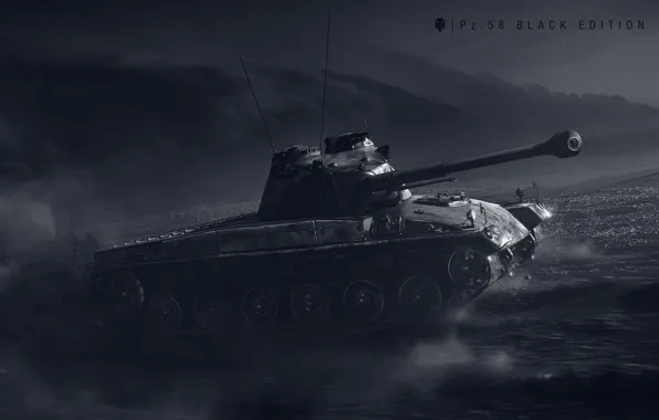 Картинка WoT, World of Tanks, Мир Танков, Wargaming Net, Pz.58 Black Edition, Panzer 58 Mutz
