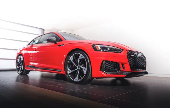 Audi, red, RS5, 2018