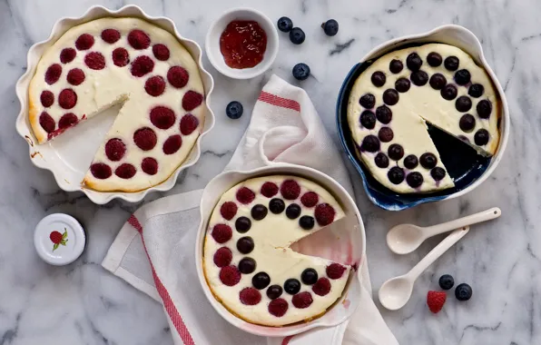 Ягоды, малина, черника, десерт, cheesecake, Anna Verdina