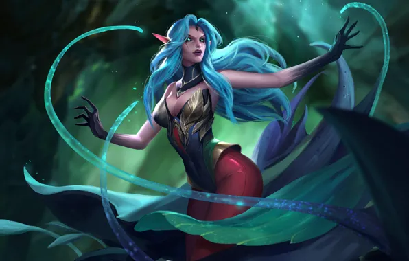 Girl, Fantasy, Art, Style, Elf, Figure, Character, Spell