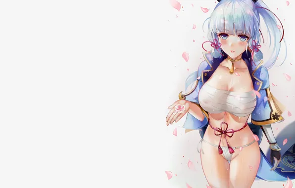 Girl, sexy, lingerie, pantsu, wet, cleavage, panties, rain