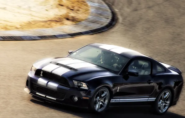 Картинка дорога, машина, Mustang GT 500