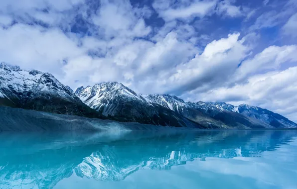 Картинка горы, озеро, отражение