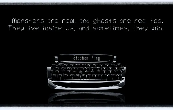 Quote, typewriter, Stephen king