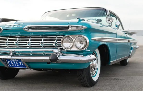 Цвет, передок, 1959, Chevy Impala