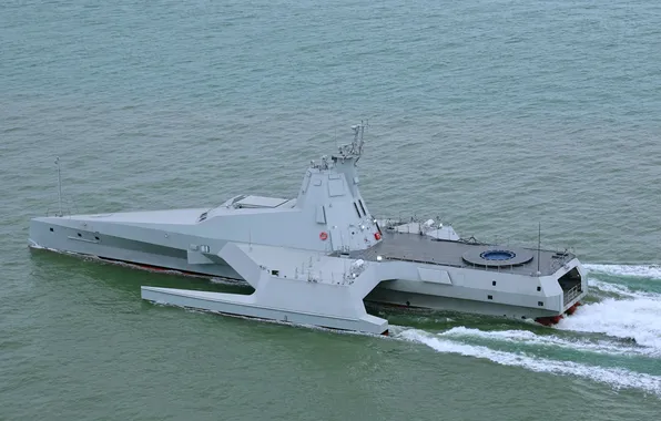 Китай, катамаран, Jari, боевой беспилотный, USV-A