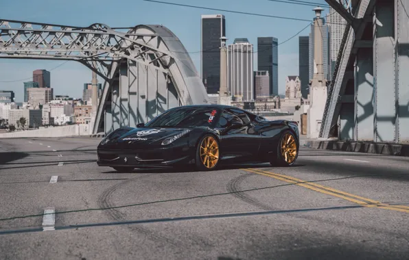 Картинка black, 458, italia, carninja, errari