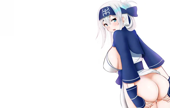 Girl, sexy, ass, cleavage, boobs, anime, beautiful, short hair