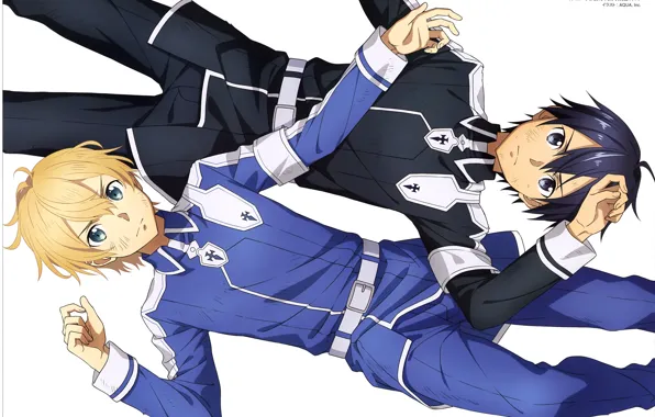 Kirito, Kirigaya Kazuto, два парня, SAO, Eugeo, Sword Art Online Alicization, Мастера Меча Онлайн Алисизация, …