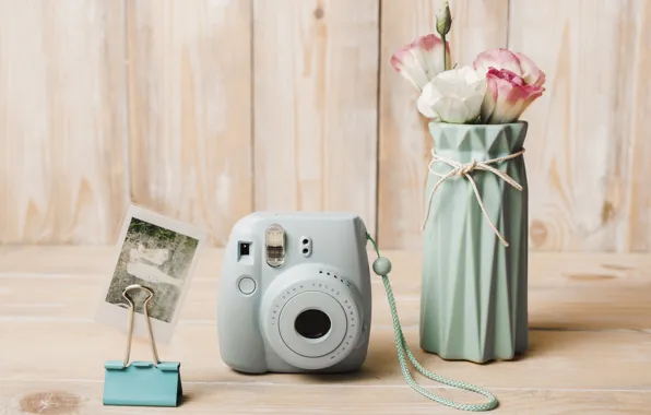 Ретро, букет, Pink, фотоаппарат, ваза, flower, винтаж, Vintage