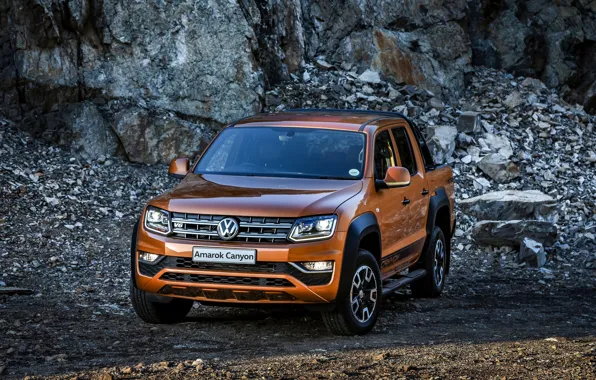 Камни, Volkswagen, пикап, порода, Amarok, Canyon, 2019