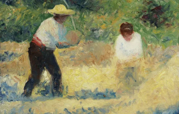 Картина, жанровая, Жорж Сёра, Carrying Stones, Georges Seurat