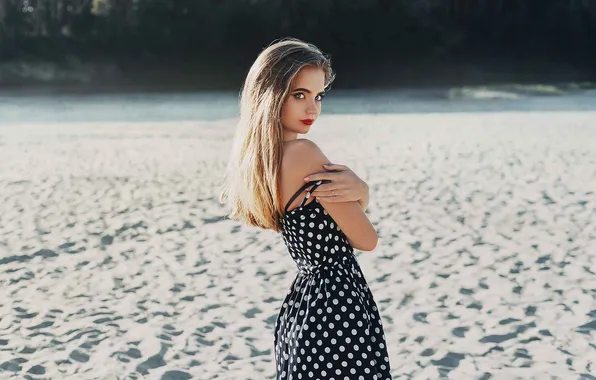 Картинка long hair, dress, woman, beautiful, model, sweet, blonde, adorable