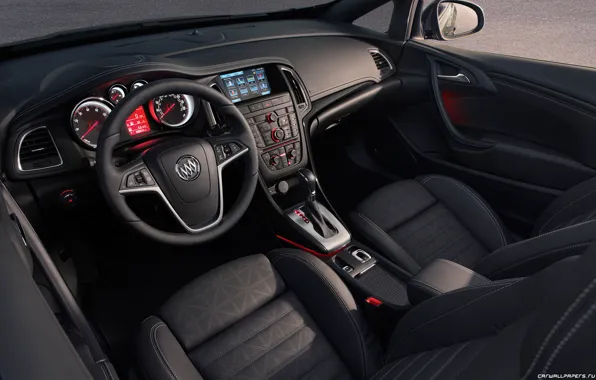 Приборы, руль, салон, Buick Cascada, сиденья.