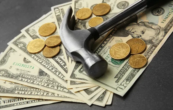 Money, hammer, construction, price