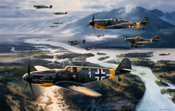 Картинка Messerschmit, me-109, Bf-109