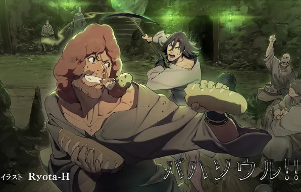 Злость, арт, хлеб, тюрьма, воришка, Shingeki no Bahamut Virgin Soul, Фаваро, Кайзер