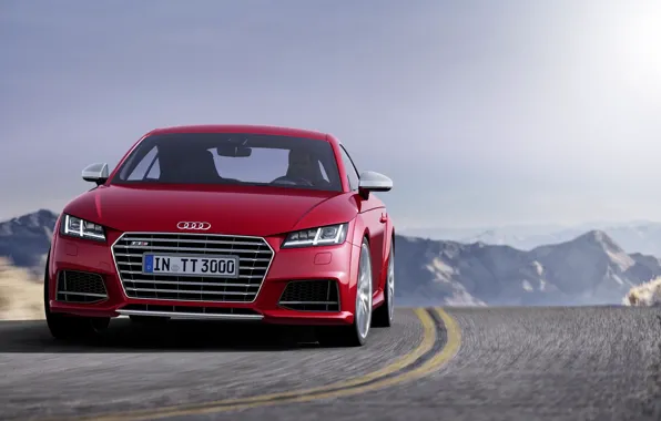 Дорога, горы, Audi, разметка, поворот, 2014, TTS