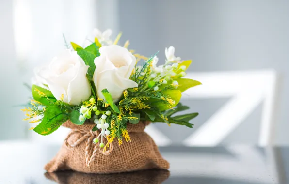 Картинка цветы, стол, букет