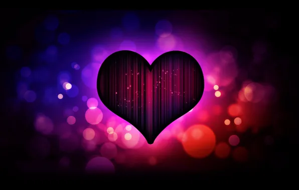 Фиолетовый, любовь, сердце, темный