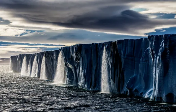 Картинка ice, sky, sea, ocean, landscape, nature, water, clouds