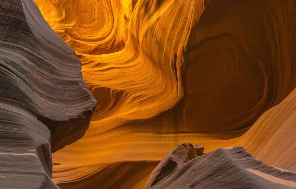 Аризона, USA, США, rock, Каньон Антилопы, Arizona, Antelope Canyon, canyon