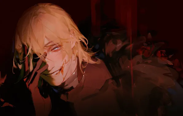 Улыбка, кровь, мужчина, Fire Emblem, Dimitri Alexandre Blaiddyd