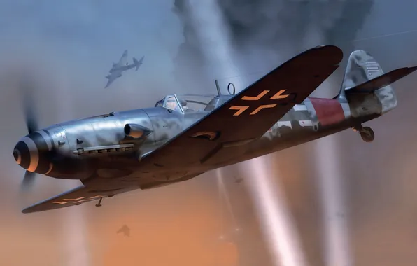 Германия, Messerschmitt, Люфтваффе, Поршневой самолет, Боевая авиация, Bf. 109G-6, Bf. 109G-6/AS