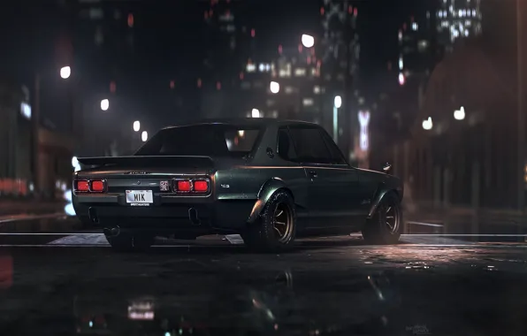 Nissan, GT-R, Need for Speed, Skyline, Nissan Skyline, Game Art, Mikhail Sharov, Nissan Skyline 2000 …