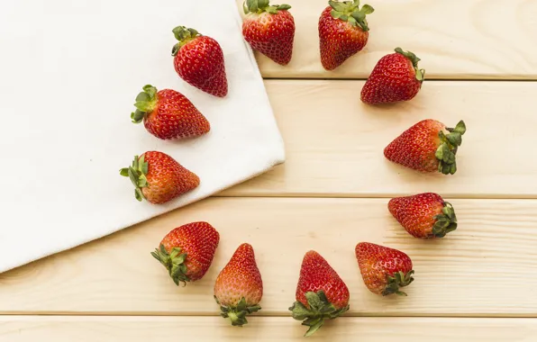 Ягоды, клубника, wood, strawberries