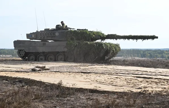 Германия, Танк, Сбоку, Бундесвер, Leopard 2, Леопард 2, German Army, Основной боевой танк третьего поколения